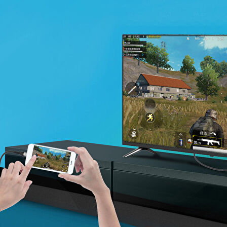 Zore QG06 8K 60 Hz Görüntü Kalitesi Type-C to HDMI Kablo 1.8M