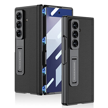 ​Galaxy Z Fold 7 Kılıf Deri Standlı Kıpta Premium Kılıf