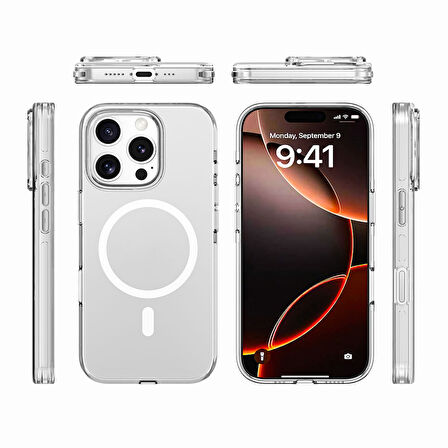 iPhone 16 Pro Kılıf Magsafe Şarj Özellikli Kamera Korumalı Kripto Kılıf