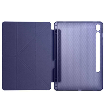 Galaxy Tab S9 Kılıf Tri Folding Kalem Bölmeli Standlı Kılıf