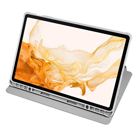 Galaxy Tab S9 Plus Kılıf Termik Kalem Bölmeli Dönebilen Standlı Kılıf