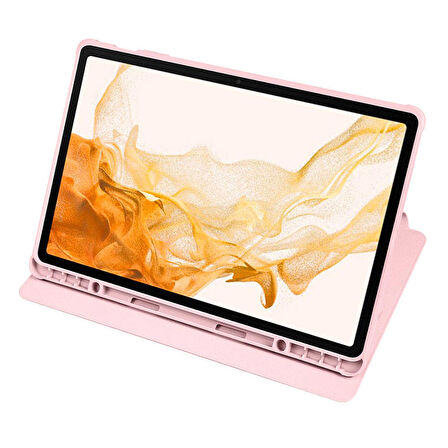 Galaxy Tab S9 Plus Kılıf Termik Kalem Bölmeli Dönebilen Standlı Kılıf