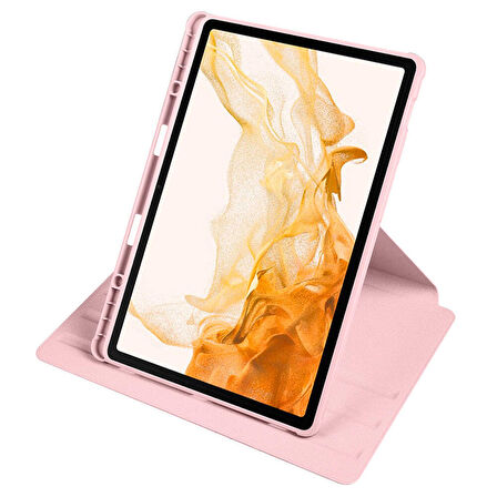 Galaxy Tab S9 Plus Kılıf Termik Kalem Bölmeli Dönebilen Standlı Kılıf