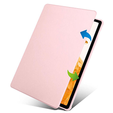 Galaxy Tab S9 Plus Kılıf Termik Kalem Bölmeli Dönebilen Standlı Kılıf