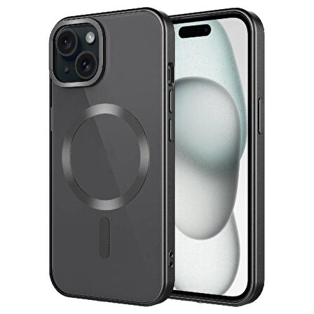iPhone 15 Plus Kılıf Mat Tasarımlı Magsafe Wireless Şarj Özellikli Mat Setro Kılıf