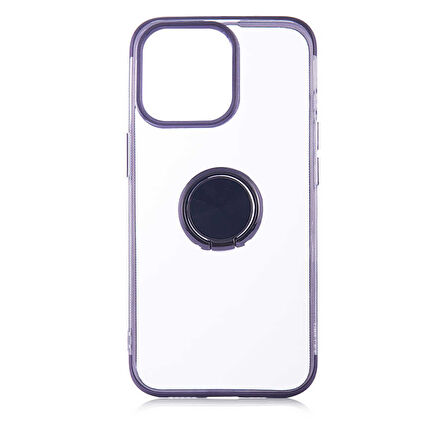 iPhone 13 Pro Kılıf Zore Gess Kenarları Renkli Yüzük Aparatlı