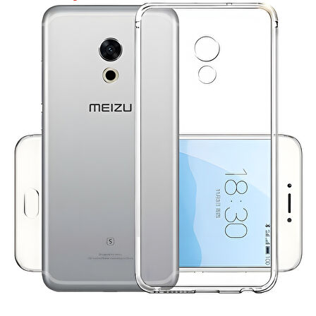 Meizu M6 Kılıf Şeffaf İnce ve Esnek Süper Silikon Kılıf