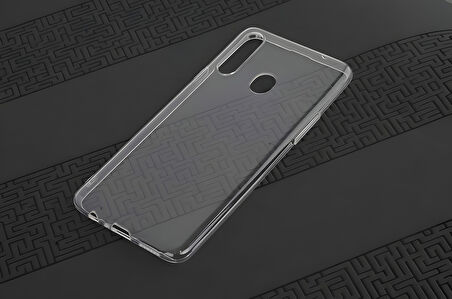 Galaxy A20S Kılıf Şeffaf İnce ve Esnek Süper Silikon Kılıf