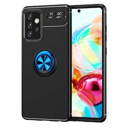 Galaxy A72 Kılıf Zore Ravel Yüzüklü Silikon Kılıf