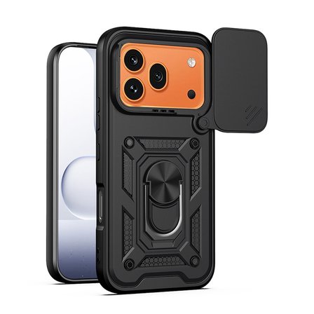 Honor 600 Pro 5G Kılıf Magnetik Standlı Kamera Korumalı Sürgülü Vega Kılıf