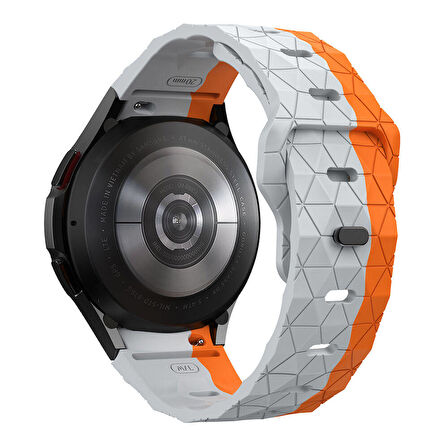 Galaxy Waych 5 44mm KRD-116 20mm Futbol Desenli Spor Tasarımlı Silikon Kordon