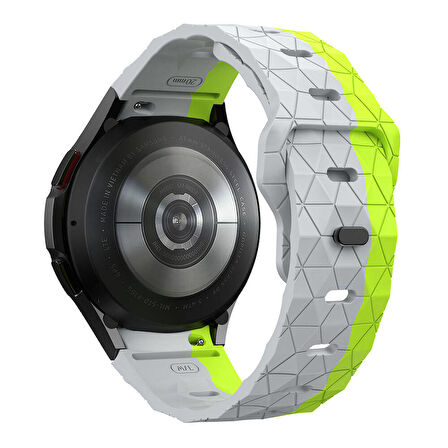 Galaxy Waych 5 44mm KRD-116 20mm Futbol Desenli Spor Tasarımlı Silikon Kordon