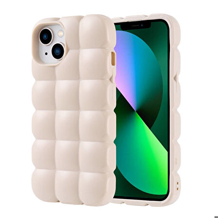 iPhone 14 Kılıf Parlak Esnek Silikon Dom Dom Kılıf