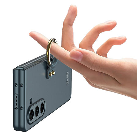 Galaxy Z Flip 5 Kılıf Kıpta Yüzüklü Flip Sert Kılıf