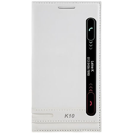 LG K10 Kılıf Pencereli Elite Kapaklı Kılıf