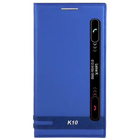 LG K10 Kılıf Pencereli Elite Kapaklı Kılıf