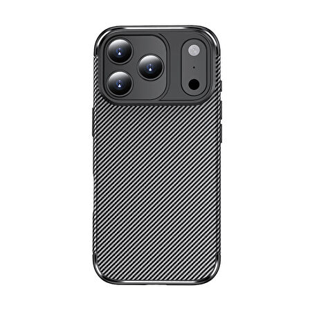 iPhone 17 Pro Max Kılıf Negro Karbon Tasarım Silikon Kılıf