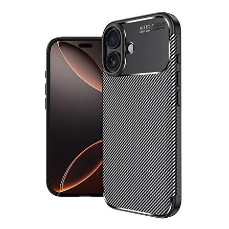 iPhone 17 Kılıf Negro Karbon Tasarım Silikon Kılıf