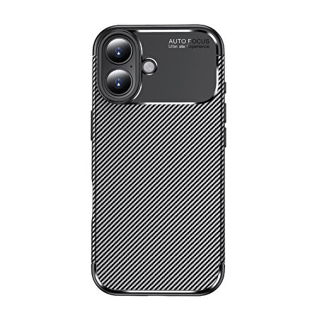 iPhone 17 Kılıf Negro Karbon Tasarım Silikon Kılıf