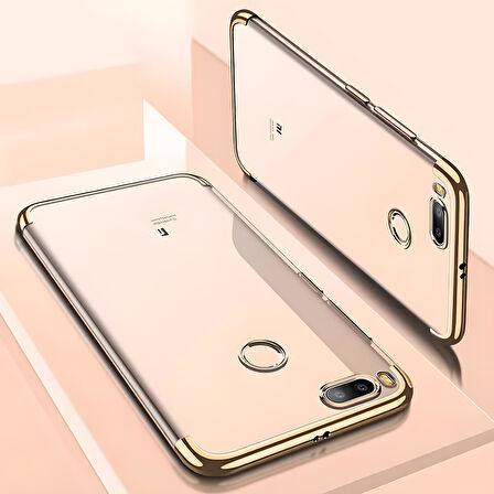 Xiaomi Mi 5x Kılıf Dört Köşeli Lazer Silikon Kılıf