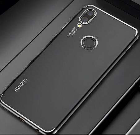 Huawei P20 Lite Kılıf Dört Köşeli Lazer Silikon Kılıf