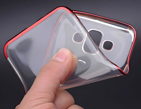 Galaxy J7 Duo Kılıf Dört Köşeli Lazer Silikon Kılıf