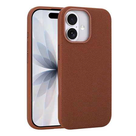 iPhone 17 Kılıf M-Safe Şarj Özellikli Kumaş Tasarımlı Miami Sert PC Kılıf