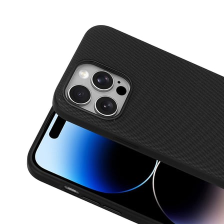 iPhone 14 Pro Max Kılıf M-Safe Şarj Özellikli Kumaş Tasarımlı Miami Sert PC Kılıf