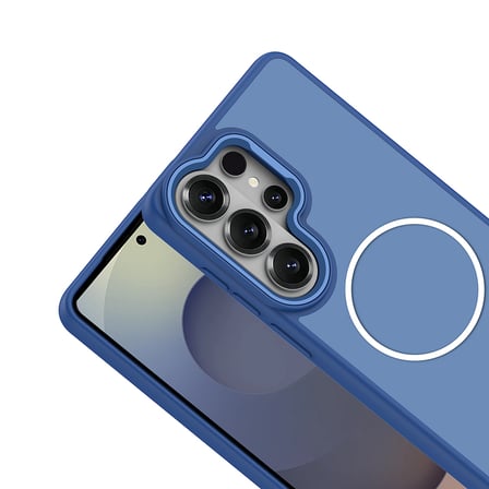 Galaxy S26 Ultra Kılıf M-Safe Şarj Özellikli Metal Kamera Çerçeveli Sanremo Silikon Kılıf