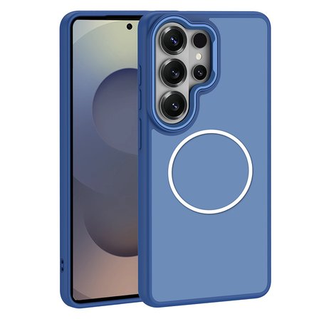 Galaxy S26 Ultra Kılıf M-Safe Şarj Özellikli Metal Kamera Çerçeveli Sanremo Silikon Kılıf