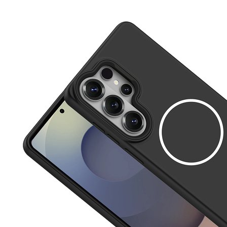 Galaxy S26 Ultra Kılıf M-Safe Şarj Özellikli Metal Kamera Çerçeveli Sanremo Silikon Kılıf