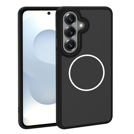 Galaxy S26 Kılıf M-Safe Şarj Özellikli Metal Kamera Çerçeveli Sanremo Silikon Kılıf