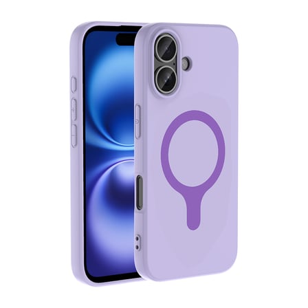 iPhone 17 Kılıf M-Safe Şarj Özellikli Aris Silikon Kılıf Lila