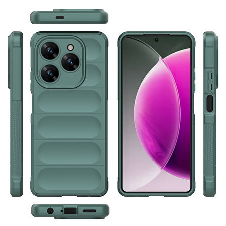 Tecno Spark 20 Pro 4G Kılıf Esnek TPU Oyuklu Arka Yüzey Tasarımlı Etnik Silikon Kılıf