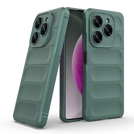 Tecno Spark 20 Pro 4G Kılıf Esnek TPU Oyuklu Arka Yüzey Tasarımlı Etnik Silikon Kılıf