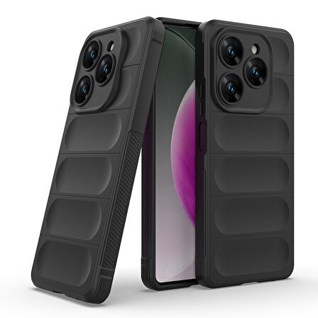 Tecno Spark 20 Pro 4G Kılıf Esnek TPU Oyuklu Arka Yüzey Tasarımlı Etnik Silikon Kılıf