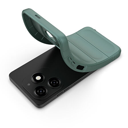 İnfinix Hot 40i Kılıf Esnek TPU Oyuklu Arka Yüzey Tasarımlı Etnik Silikon Kılıf