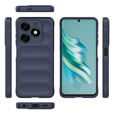 Tecno Spark 20C Kılıf Esnek TPU Oyuklu Arka Yüzey Tasarımlı Etnik Silikon Kılıf