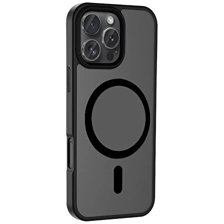 iPhone 16 Pro Max Kılıf Magsafe Şarj Özellikli Mat Arka Yüzey Sio Kılıf