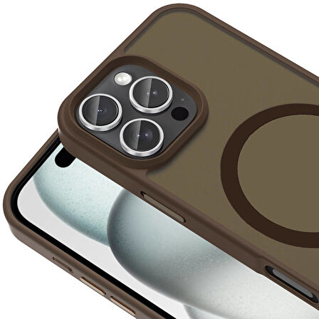 iPhone 16 Pro Kılıf Magsafe Şarj Özellikli Mat Arka Yüzey Sio Kılıf