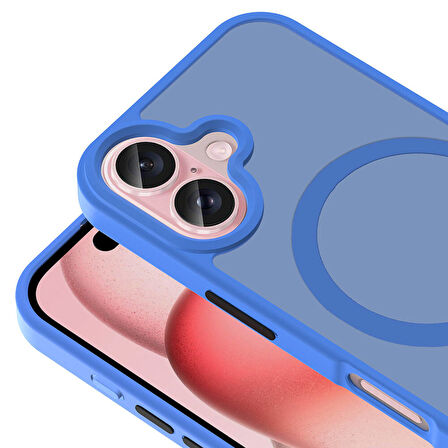iPhone 16 Plus Kılıf Magsafe Şarj Özellikli Mat Arka Yüzey Sio Kılıf