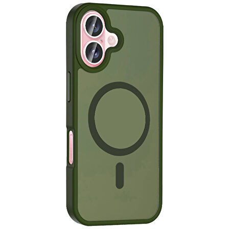 iPhone 16 Plus Kılıf Magsafe Şarj Özellikli Mat Arka Yüzey Sio Kılıf