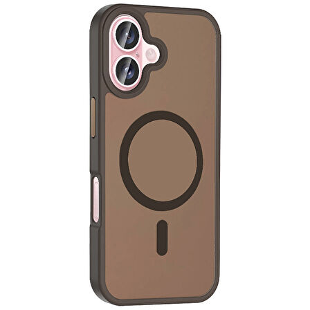 iPhone 16 Plus Kılıf Magsafe Şarj Özellikli Mat Arka Yüzey Sio Kılıf