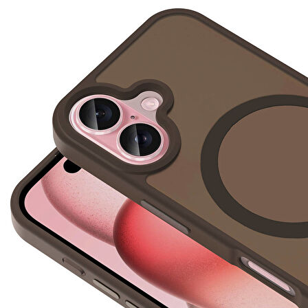 iPhone 16 Plus Kılıf Magsafe Şarj Özellikli Mat Arka Yüzey Sio Kılıf