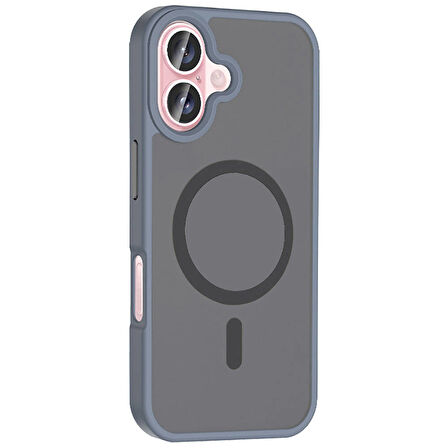 iPhone 16 Kılıf Magsafe Şarj Özellikli Mat Arka Yüzey Sio Kılıf