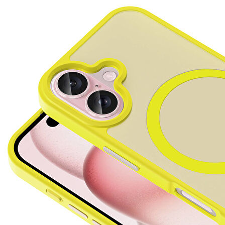 iPhone 16 Kılıf Magsafe Şarj Özellikli Mat Arka Yüzey Sio Kılıf