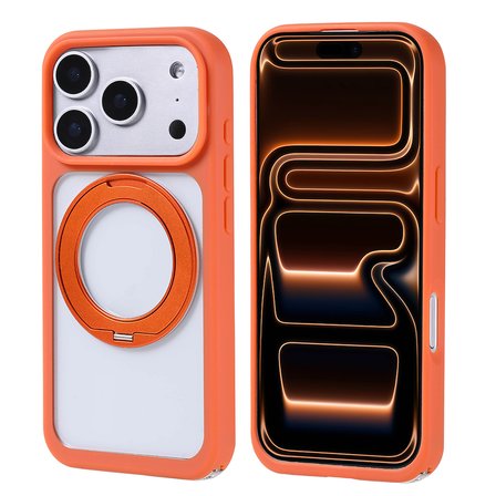iPhone 17 Pro Max Kılıf M-Safe Şarj Özellikli Standlı Piza Silikon Kılıf