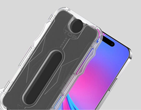 iPhone 15 Pro Kolay Uygulama Aparatlı 5D Magic Privacy Glass Hayalet Cam Ekran Koruyucu