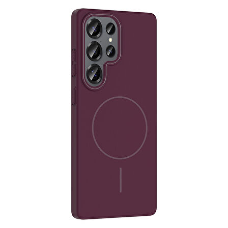 Galaxy S25 Ultra Kılıf Magsafe Şarj Özellikli Ruby Sert Kılıf