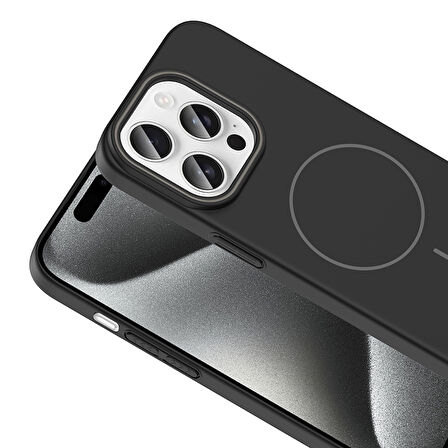 iPhone 15 Pro Kılıf Magsafe Şarj Özellikli Ruby Sert Kılıf